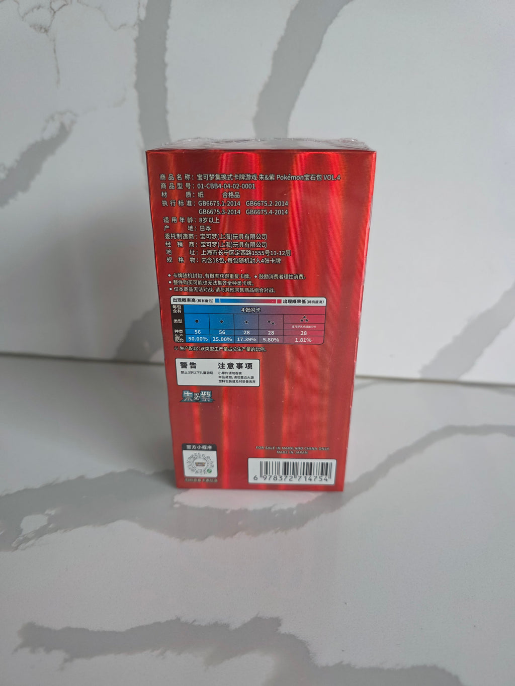 Pokémon TCG Gem Pack Vol. 4 Chinese Booster Box – CBB4C